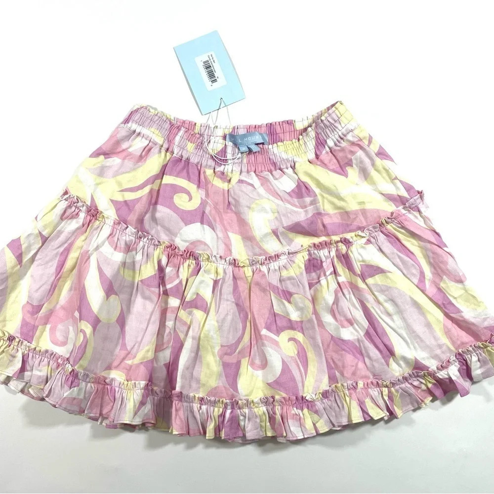 New Hill House Paz Skirt Linen Candy Kaleidoscope